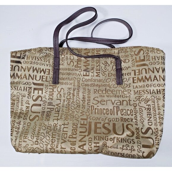 White Dove Designs Bible Bag Names of Jesus Cover Carrying Case Beige - Picture 2 of 14